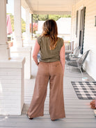 Rose & Lee Co Allison Pleated Pants, Java by Marine Layer Pants