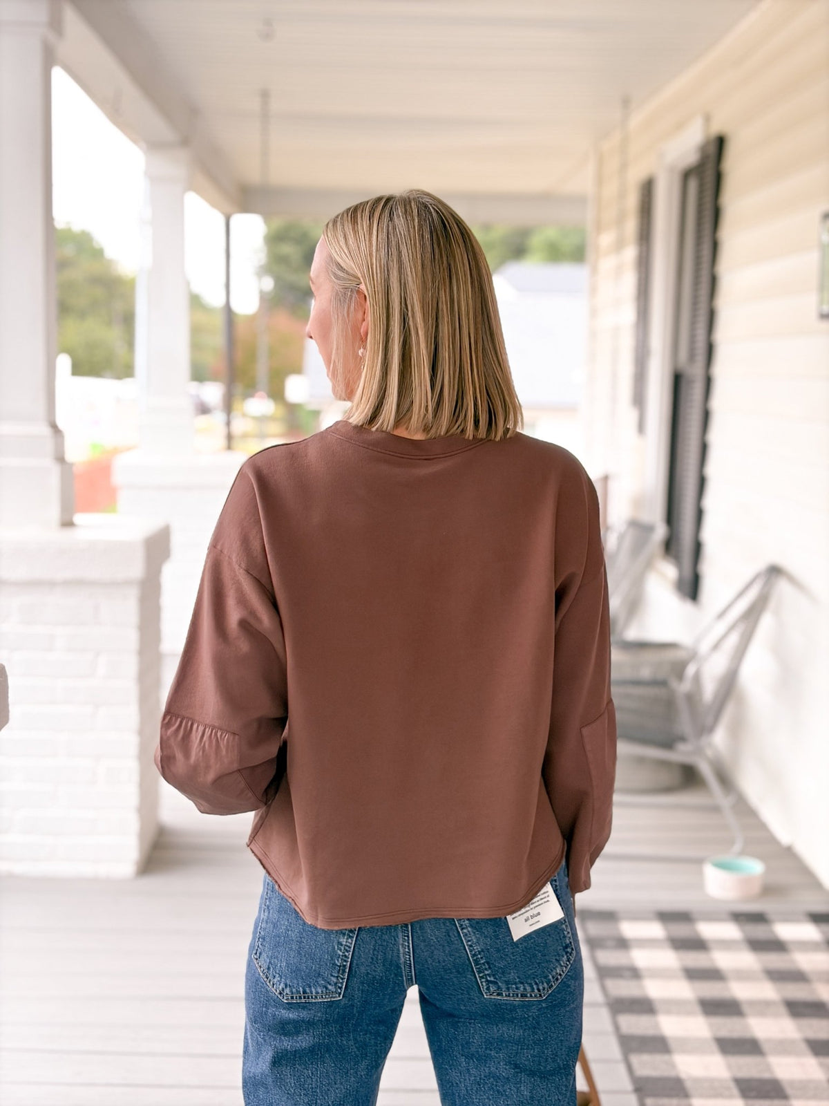 Rose & Lee Co Allison Sweatshirt, Espresso Sweatshirt & Hoodies