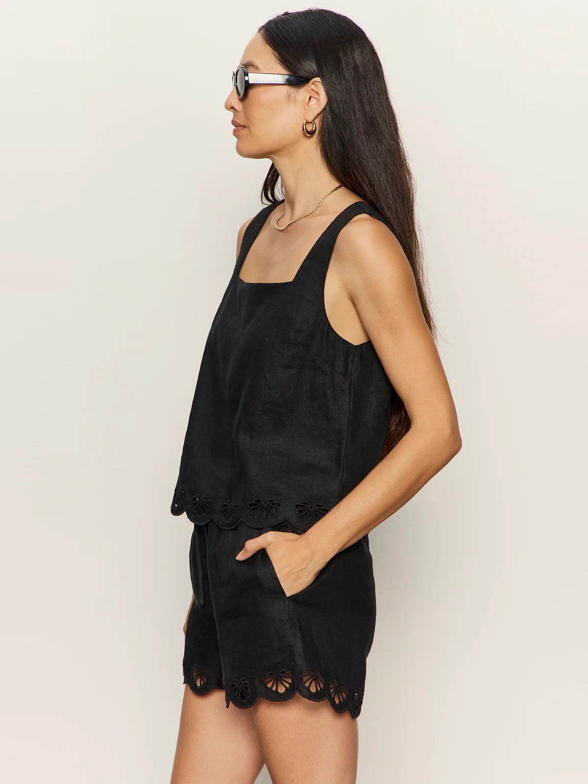 Rose & Lee Co Almost There Tank, Black by Sanctuary Tanks