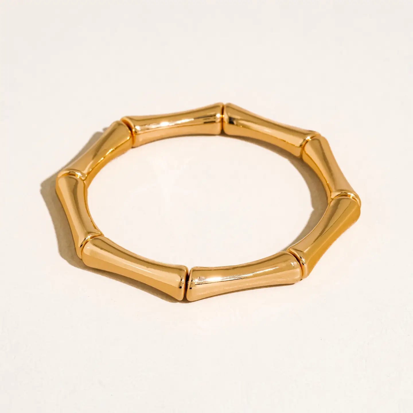 Rose & Lee Co Alun Bamboo Bangles, 18k Gold Bracelets