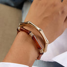 Rose & Lee Co Alun Bamboo Bangles, 18k Gold Bracelets