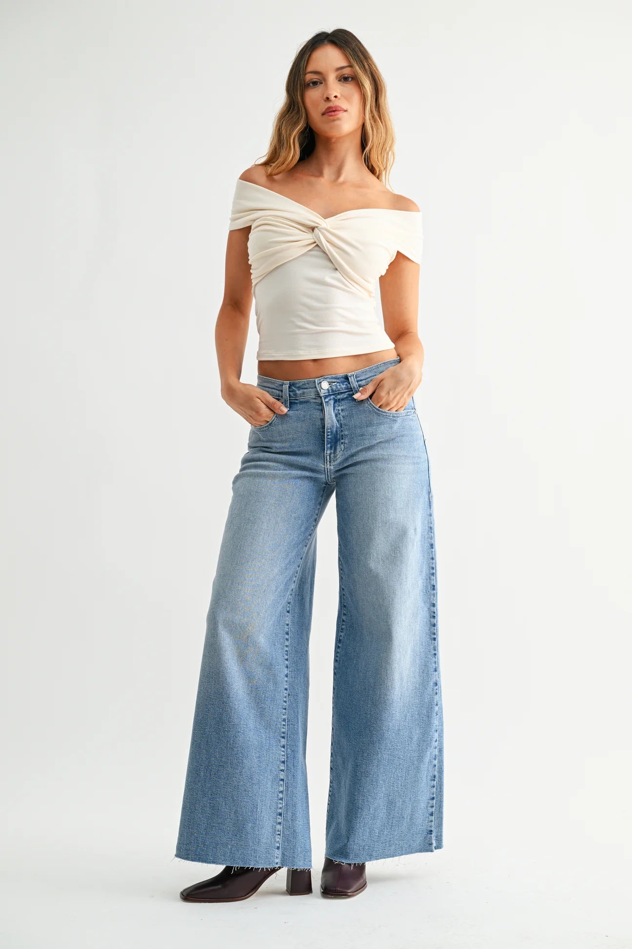 Light Blue Wide Leg Jeans