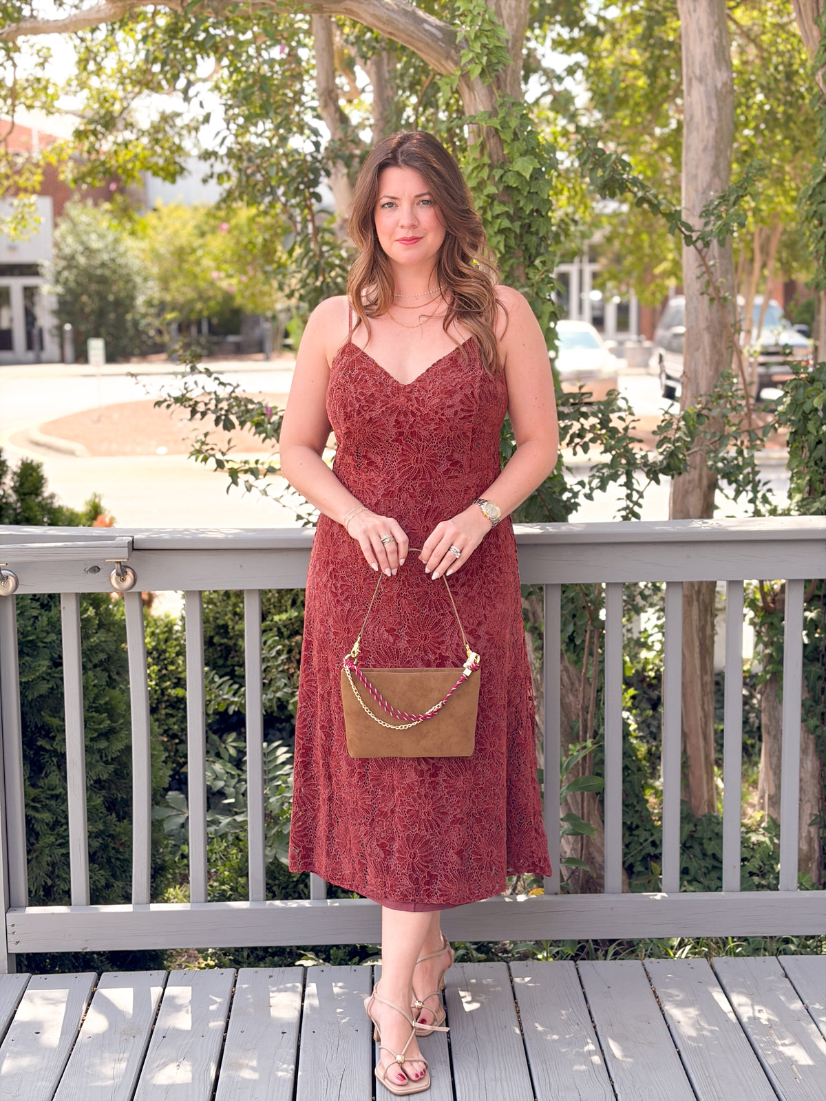 Rose & Lee Co Amia Dress, Chestnut Event Dress