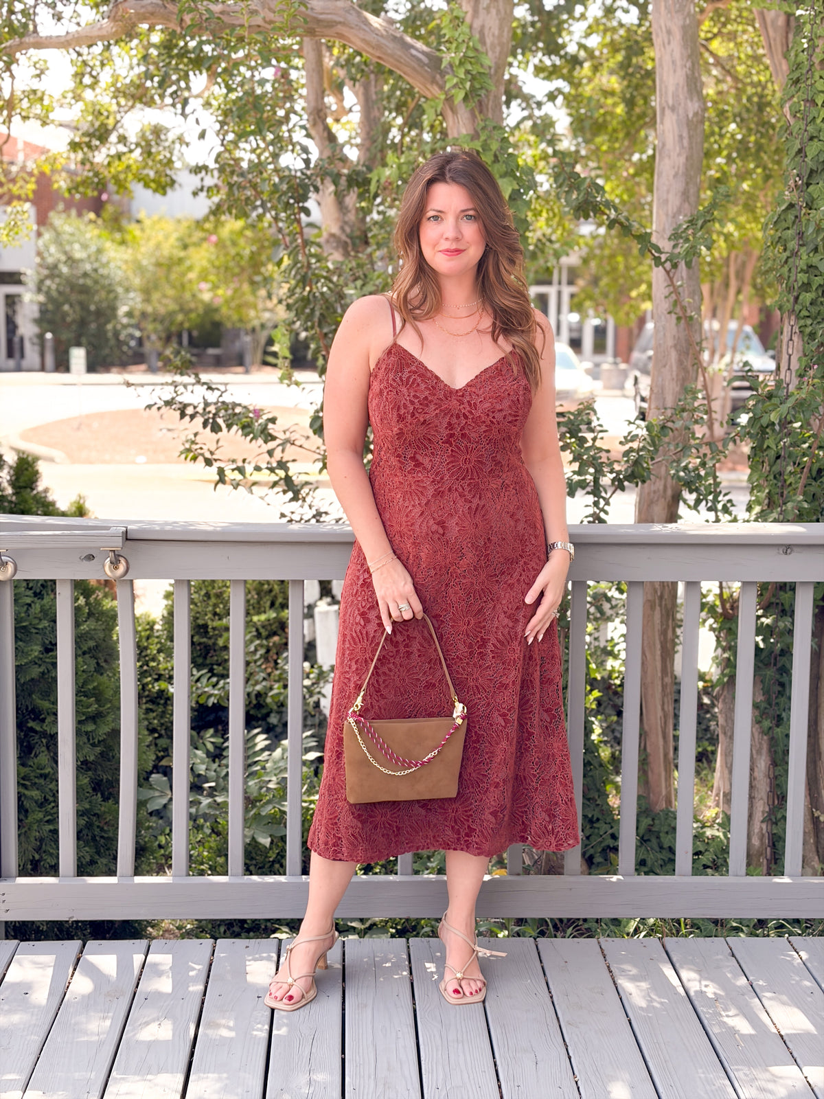 Rose & Lee Co Amia Dress, Chestnut Event Dress
