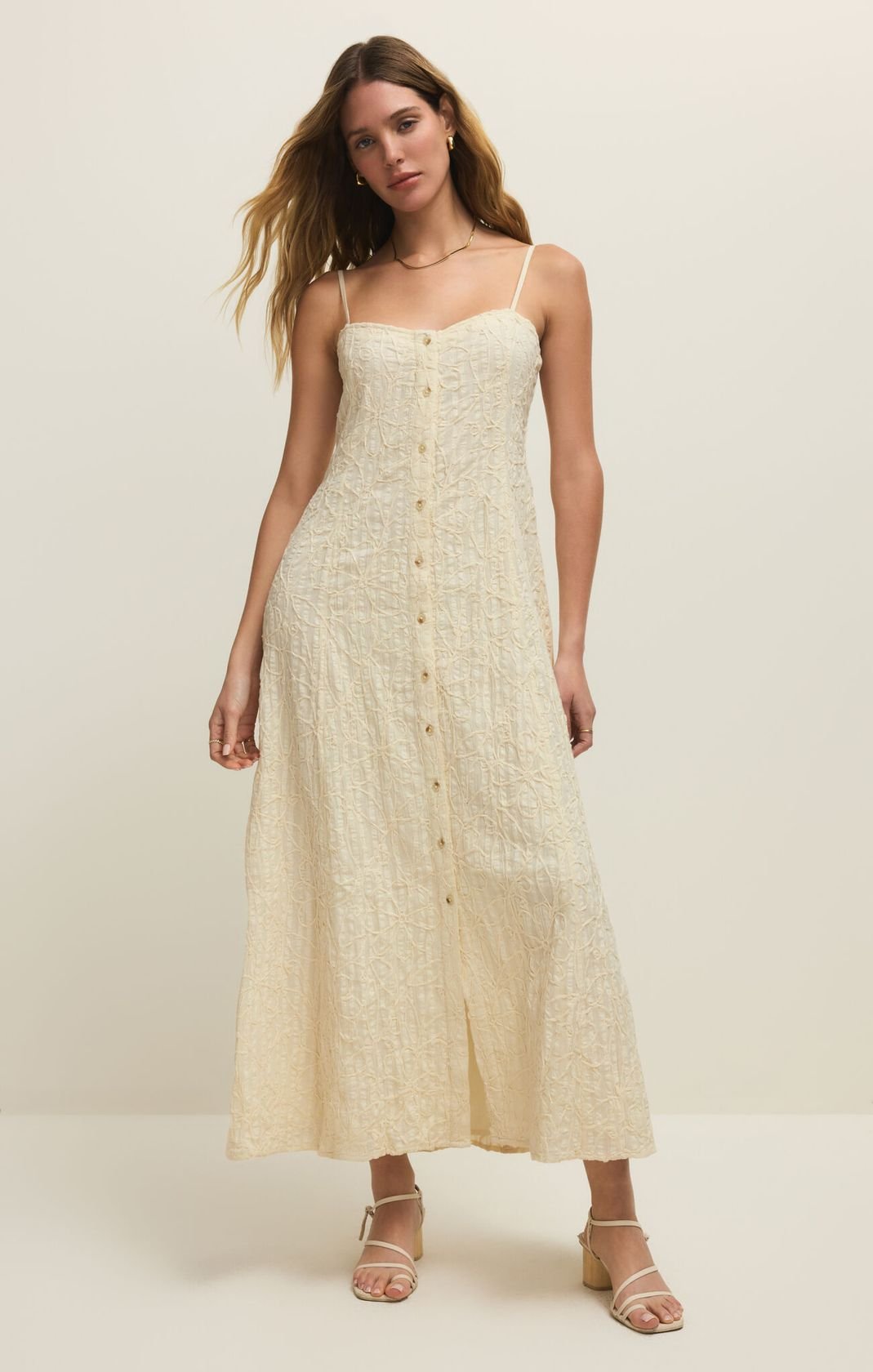 Rose & Lee Co Angel Eyes Dress, Champagne by Z Supply Event Dress