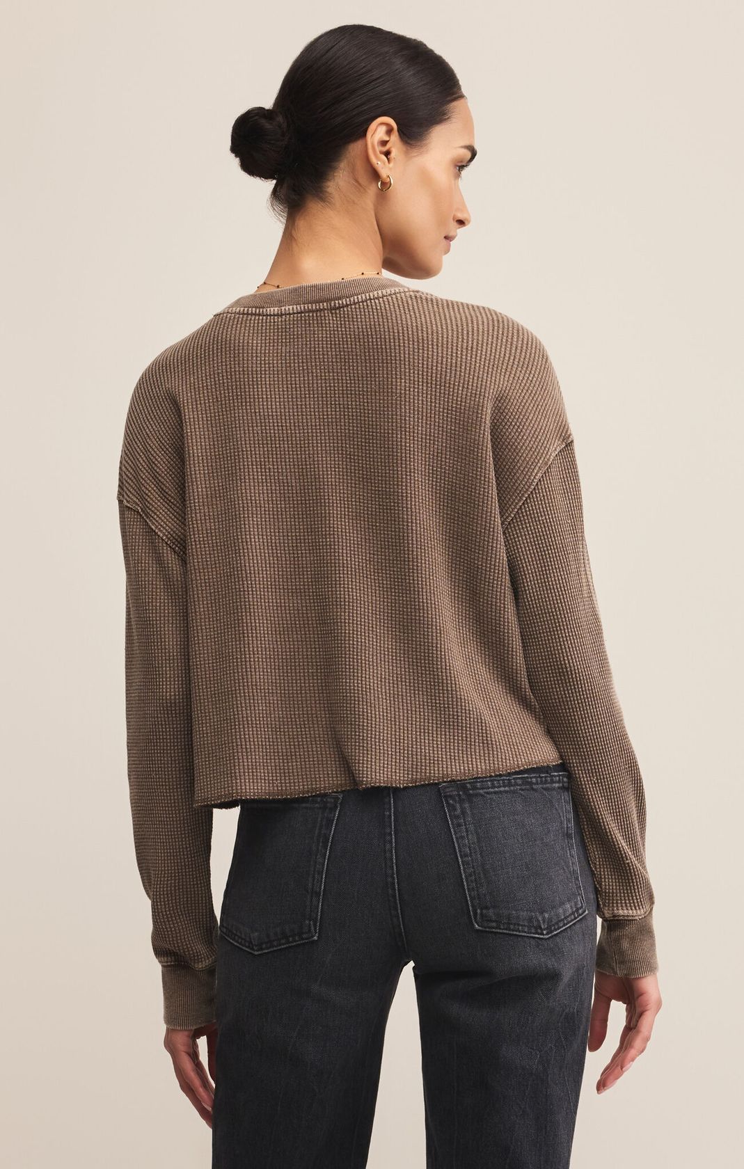 Brown Long Sleeve Thermal Top