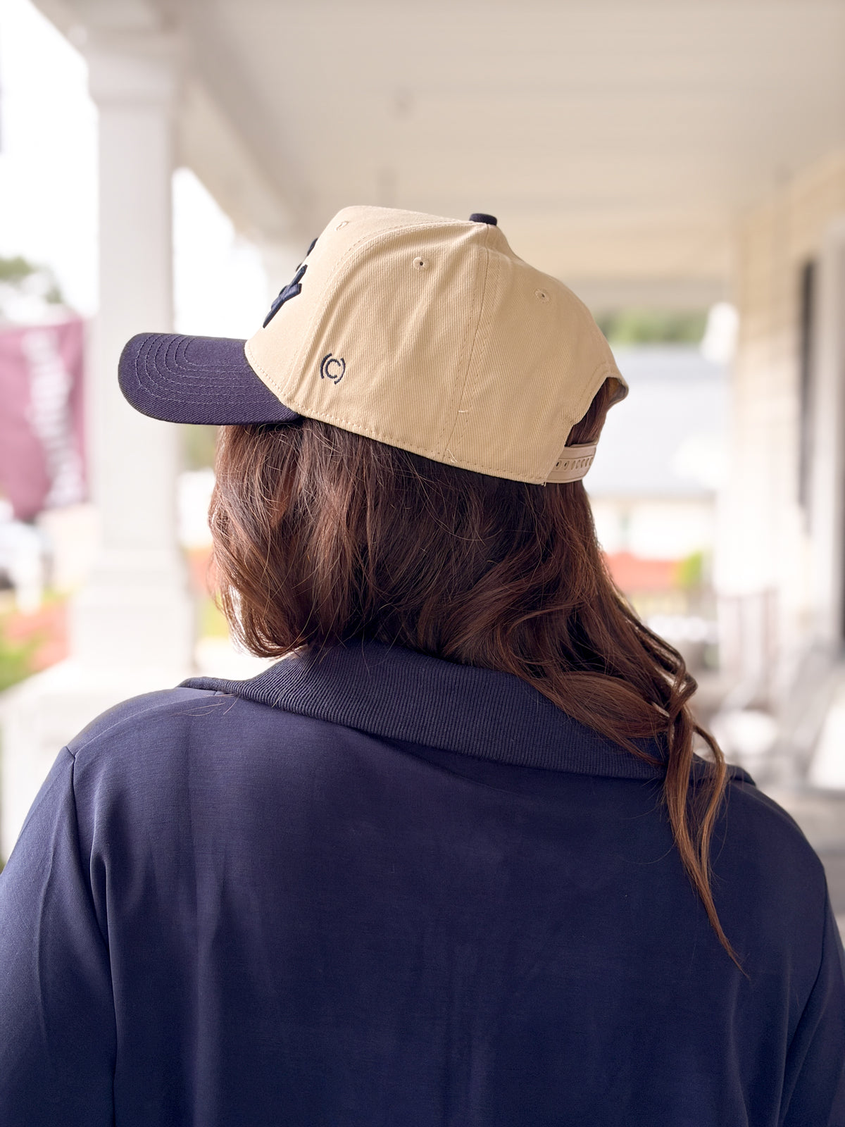 Rose & Lee Co APEX Vintage Two-Tone Hat, Navy/Cream Accessories