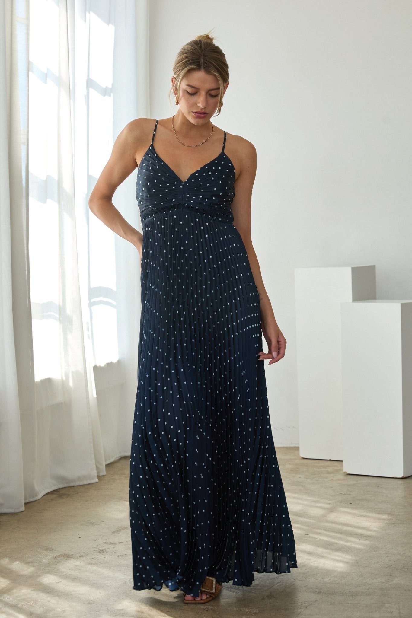 Rose & Lee Co Ansley Dress, Navy/Ivory Event Dress