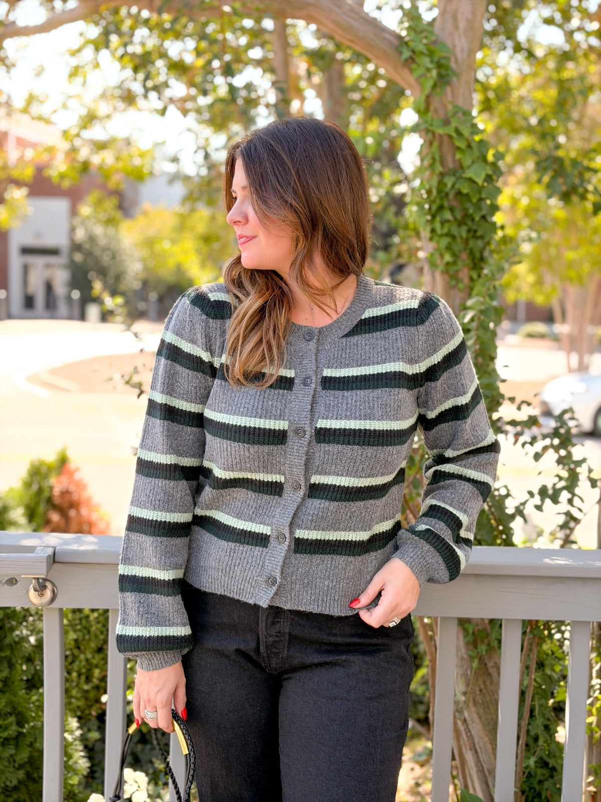 Rose & Lee Co Arella Cardigan, Heather Grey Cardigan