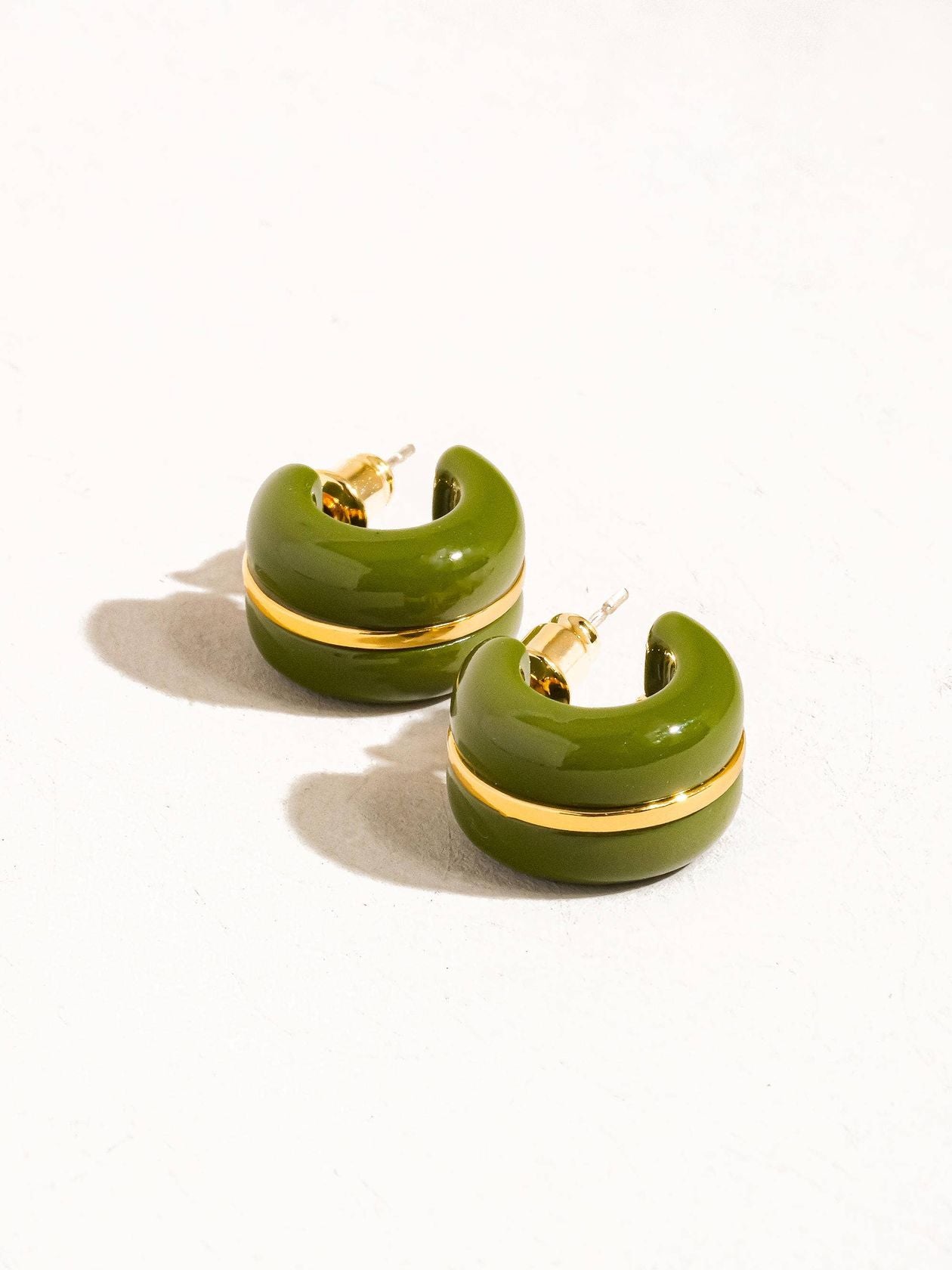 Rose & Lee Co Arlo C Hoop Earrings, 18k Gold Earrings