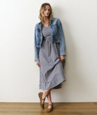 Medium Blue Cropped Denim Jacket