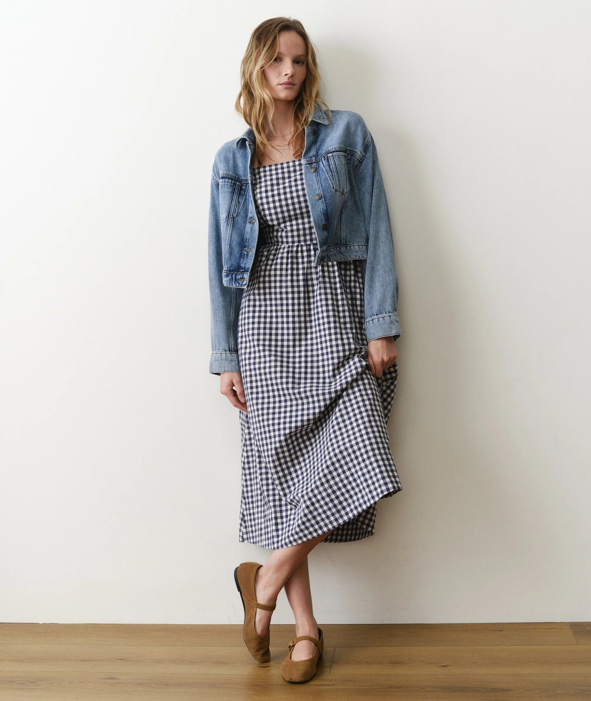 Medium Blue Cropped Denim Jacket