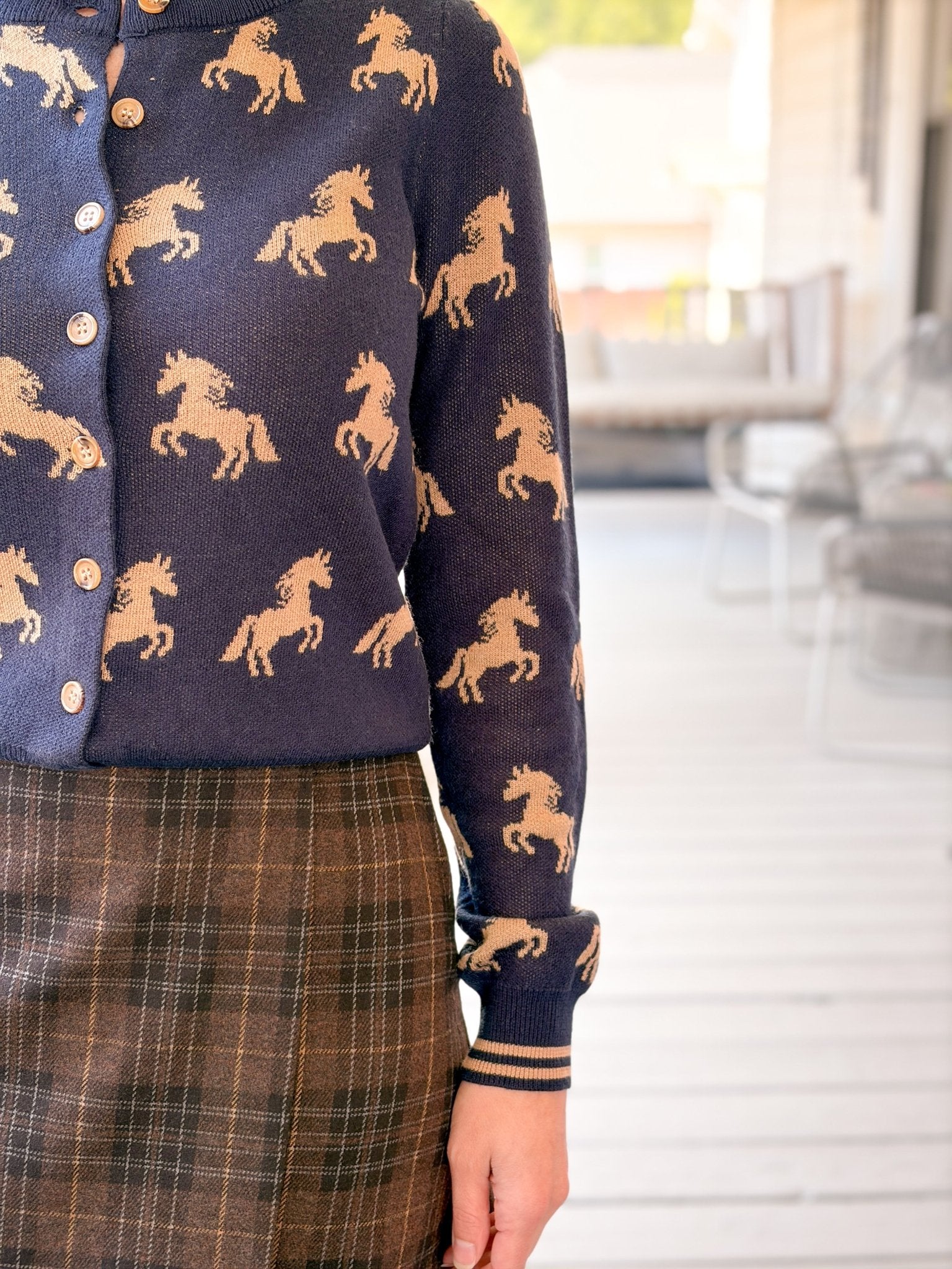 Rose & Lee Co Astra Cardigan, Navy Cardigan