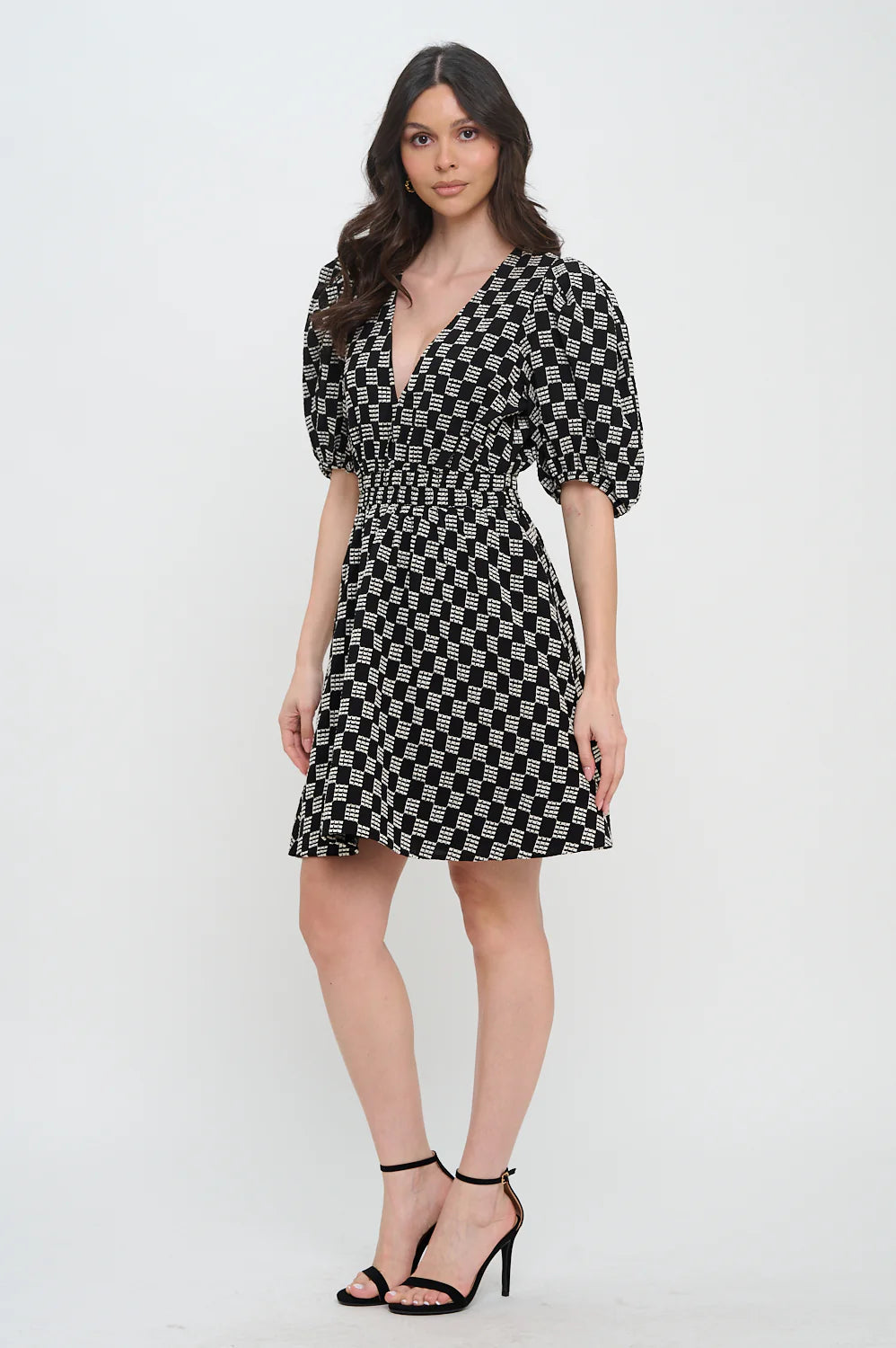 Midnight Weave Short Sleeve Dress
