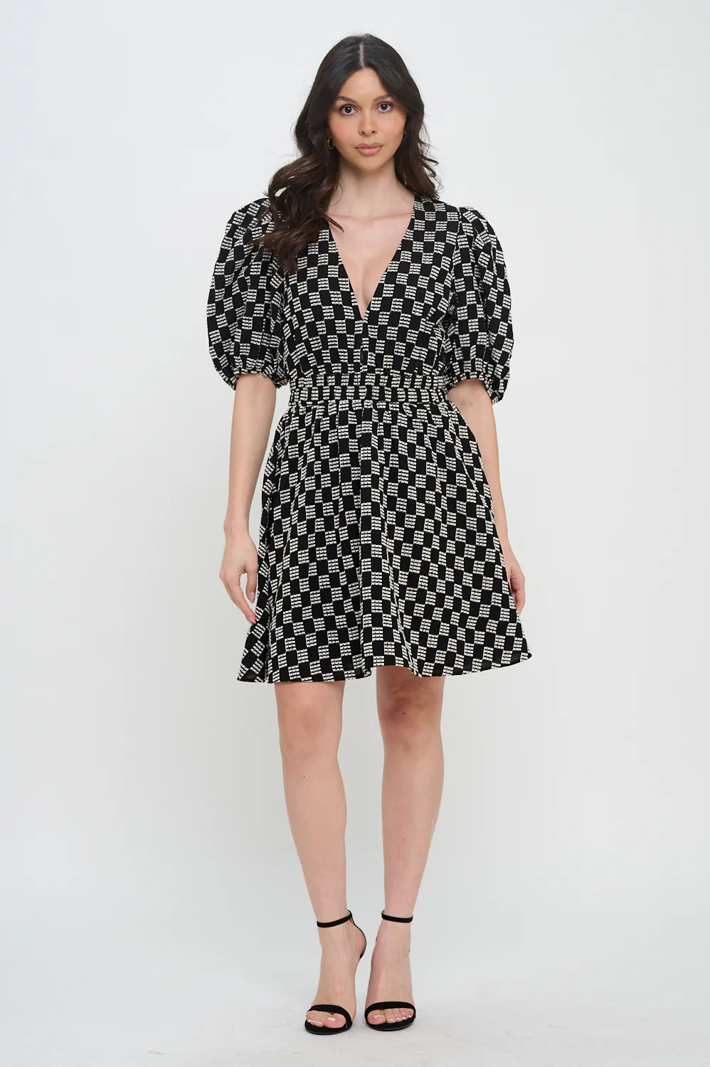 Midnight Weave Short Sleeve Dress
