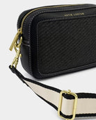 Rose & Lee Co Avery Raffia Crossbody Bag, Black Raffia BAGS
