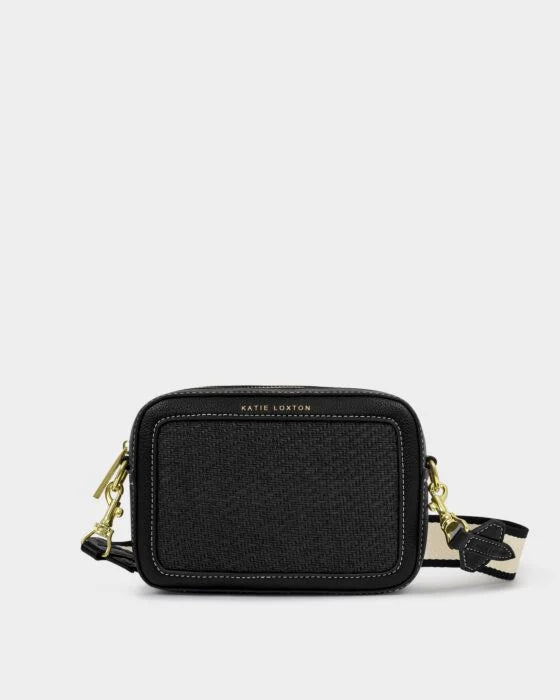 Rose & Lee Co Avery Raffia Crossbody Bag, Black Raffia BAGS