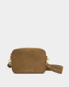 Rose & Lee Co Avery Quilted Suedette Crossbody Bag, Caramel Bags
