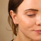 18k Gold Filled Bamboo Clicker Hoop Earrings
