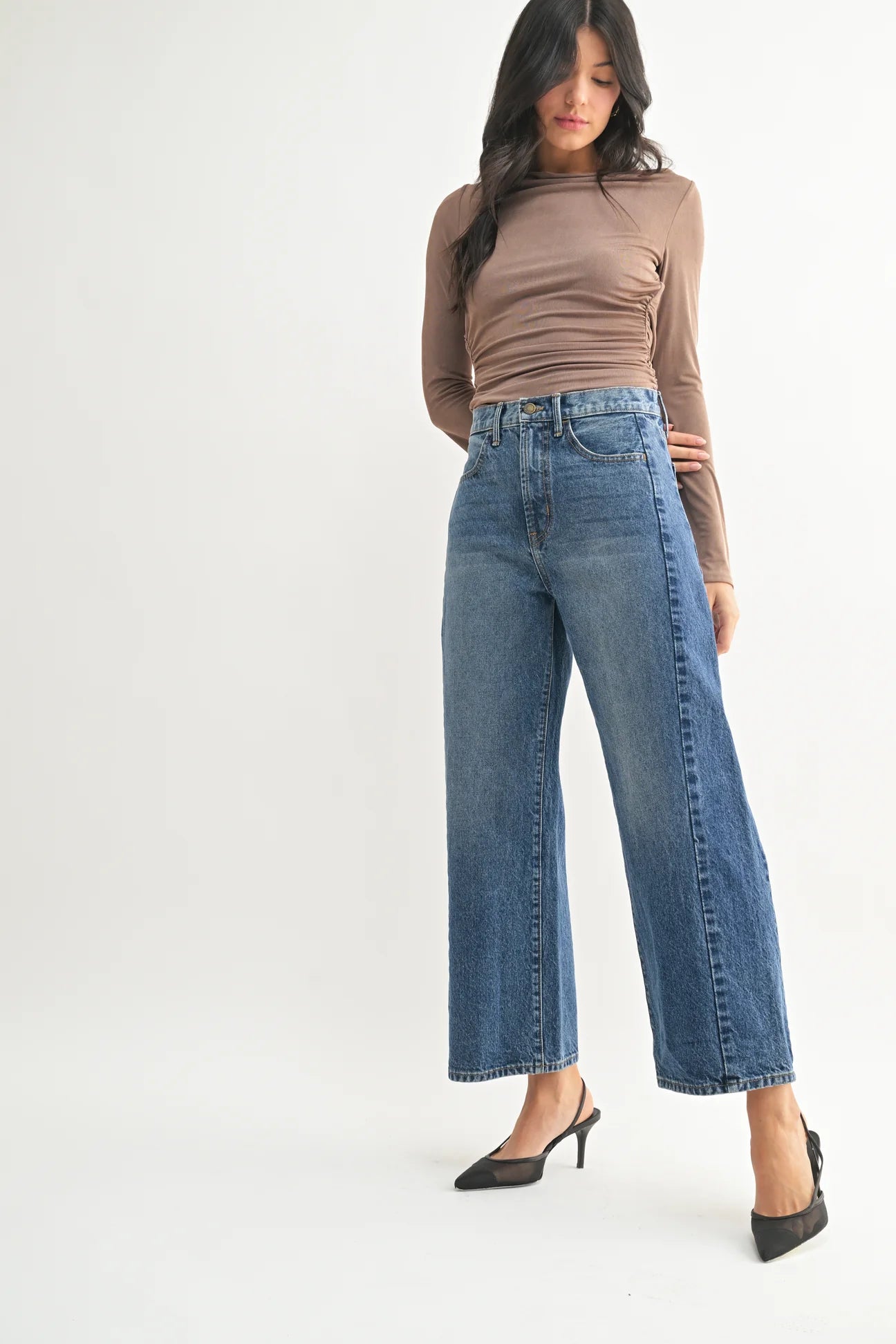 Dark Denim Barrel Jeans