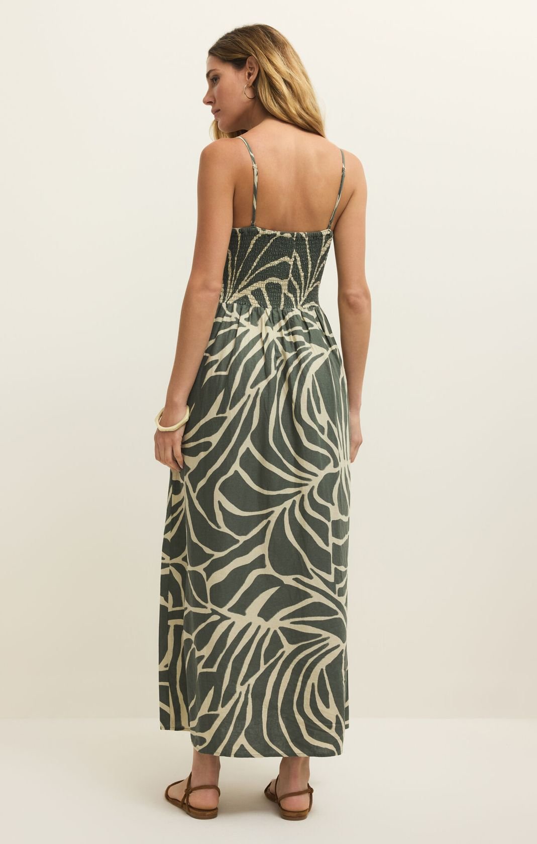 Rose & Lee Co Bayside Palm Dress, Tea Leaf by Z Supply Casual Dresses