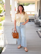 Rose & Lee Co Chase Top, Lemon Drop short sleeve