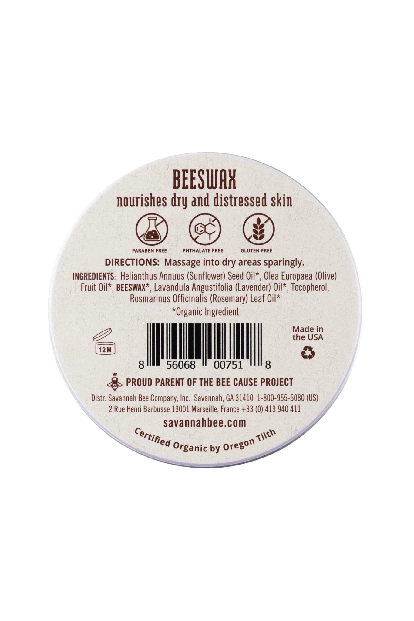 Rose & Lee Co Beeswax Salve, Rosemary Lavender Bath & Body