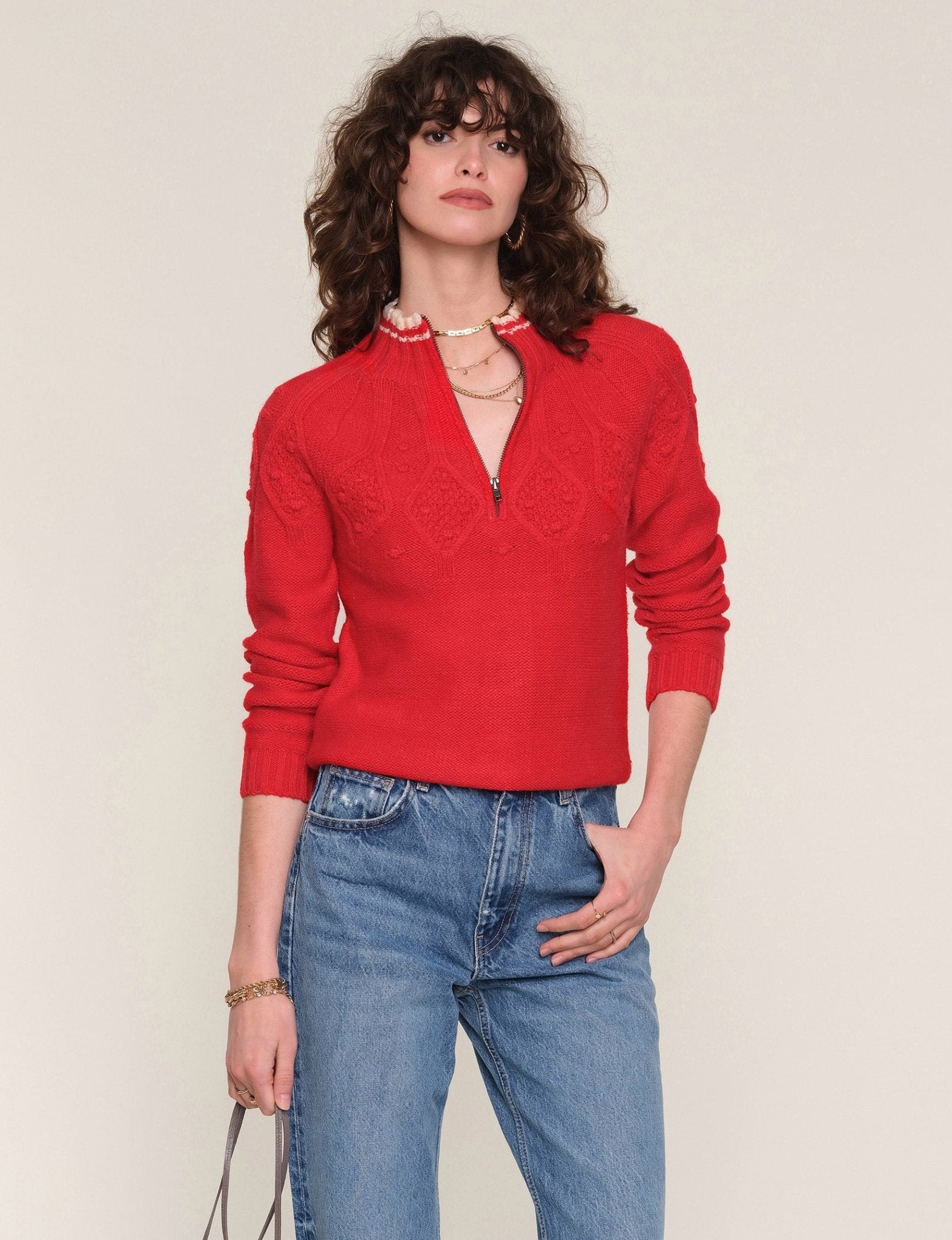Rose & Lee Co Bellini Sweater, Lipstick Sweaters