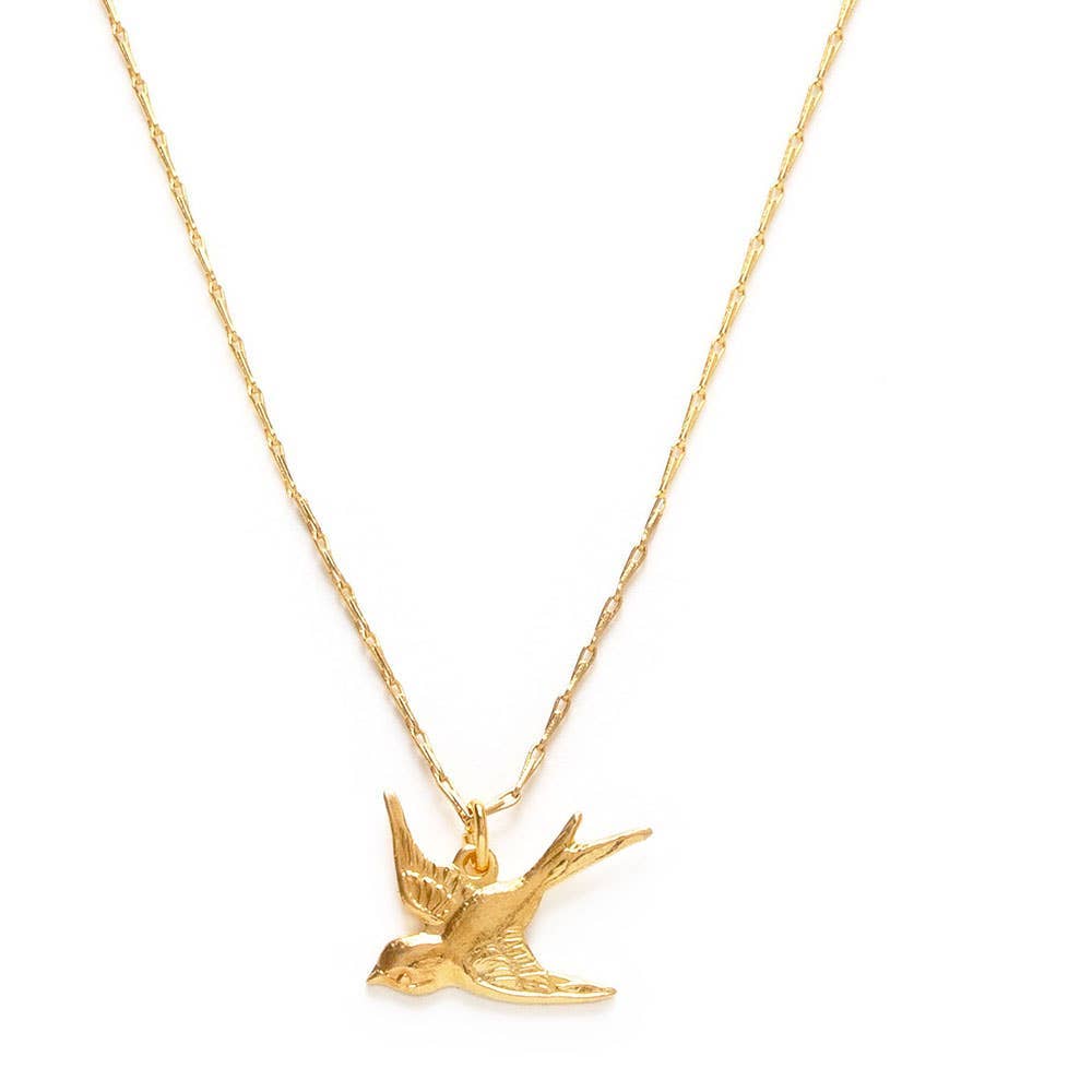 Gold Plated Bird Necklace