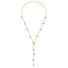 Rose & Lee Co Beaded Lariat Necklace, Black Necklaces