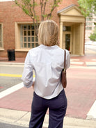 Rose & Lee Co Favorite Button Up Top, Hamptons Blue by Z Supply Work Tops