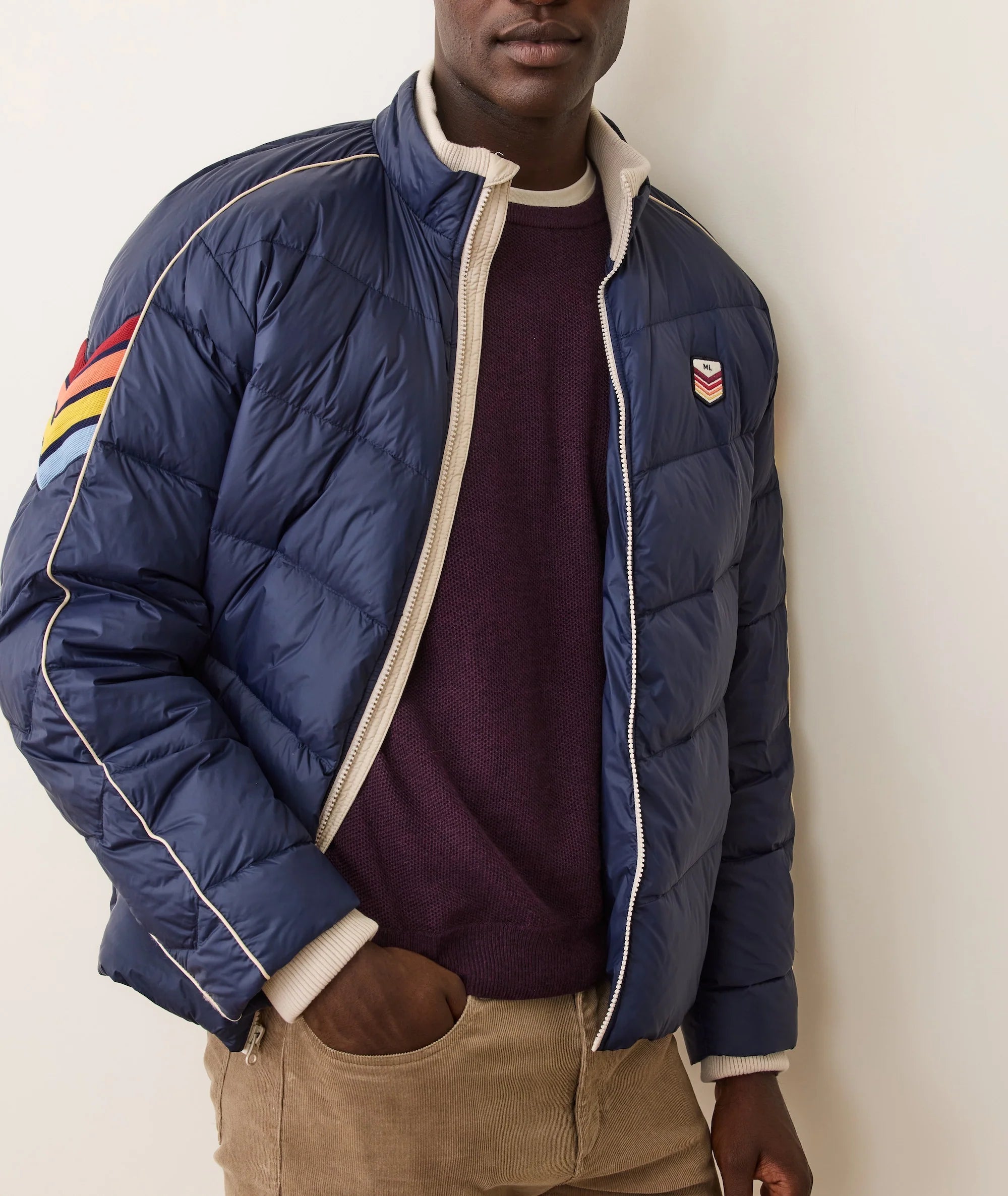 Men's Navy Puffer Jacket