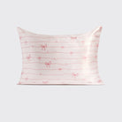 Satin Bow Printed Light Pink Pillowcase