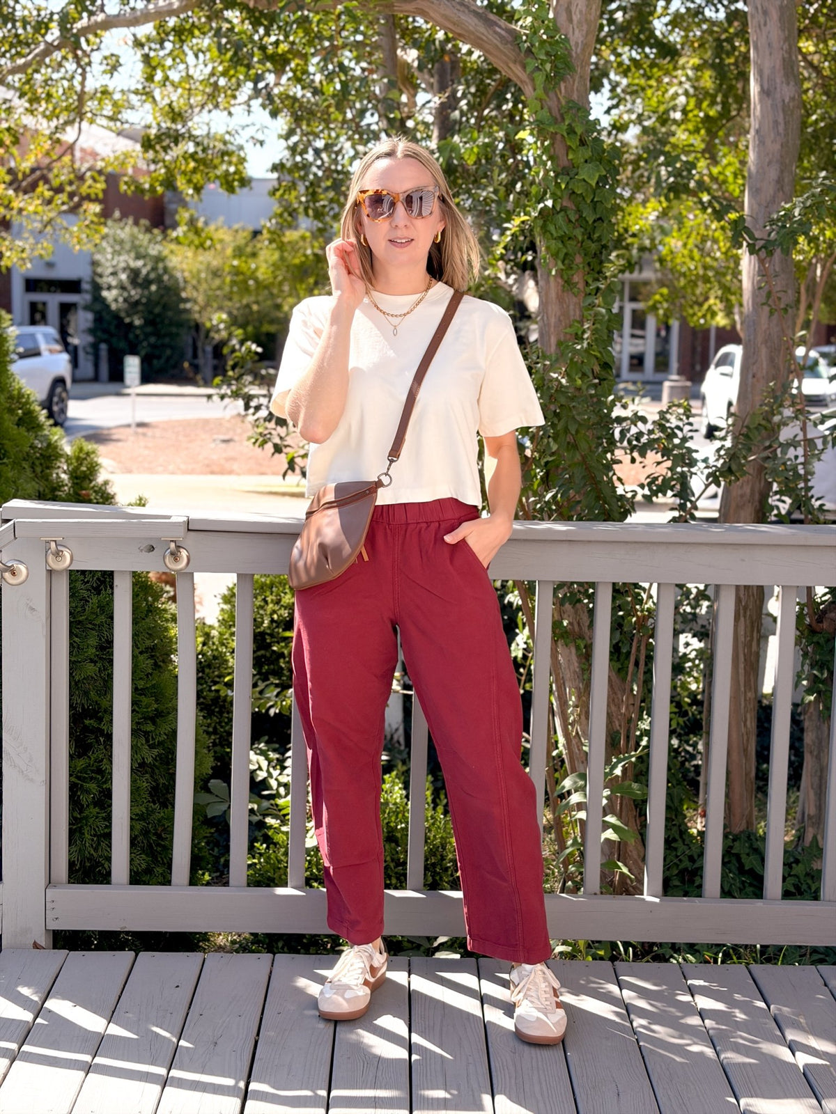 Rose & Lee Co Brecken Top, Bone short sleeve