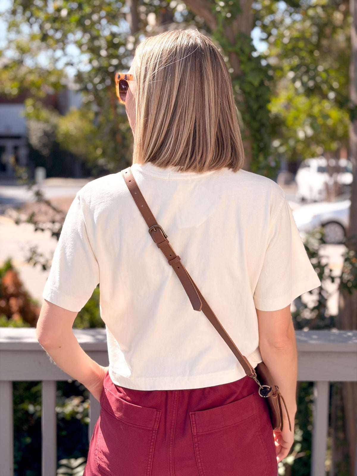 Rose & Lee Co Brecken Top, Bone short sleeve
