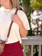 Rose & Lee Co Brecken Top, Bone short sleeve