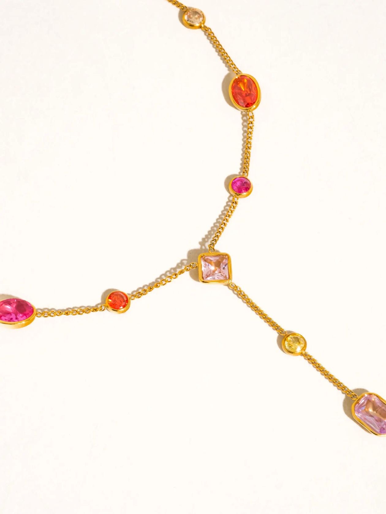 Rose & Lee Co Briennon Lariat Necklace, 18k Gold Necklaces