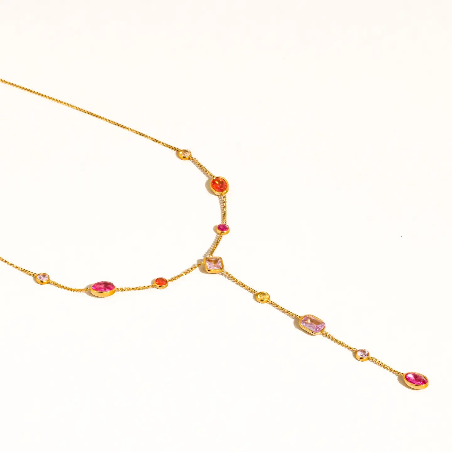 Rose & Lee Co Briennon Lariat Necklace, 18k Gold Necklaces