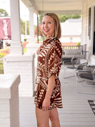 Rose & Lee Co Lauren Romper, Terracotta Romper