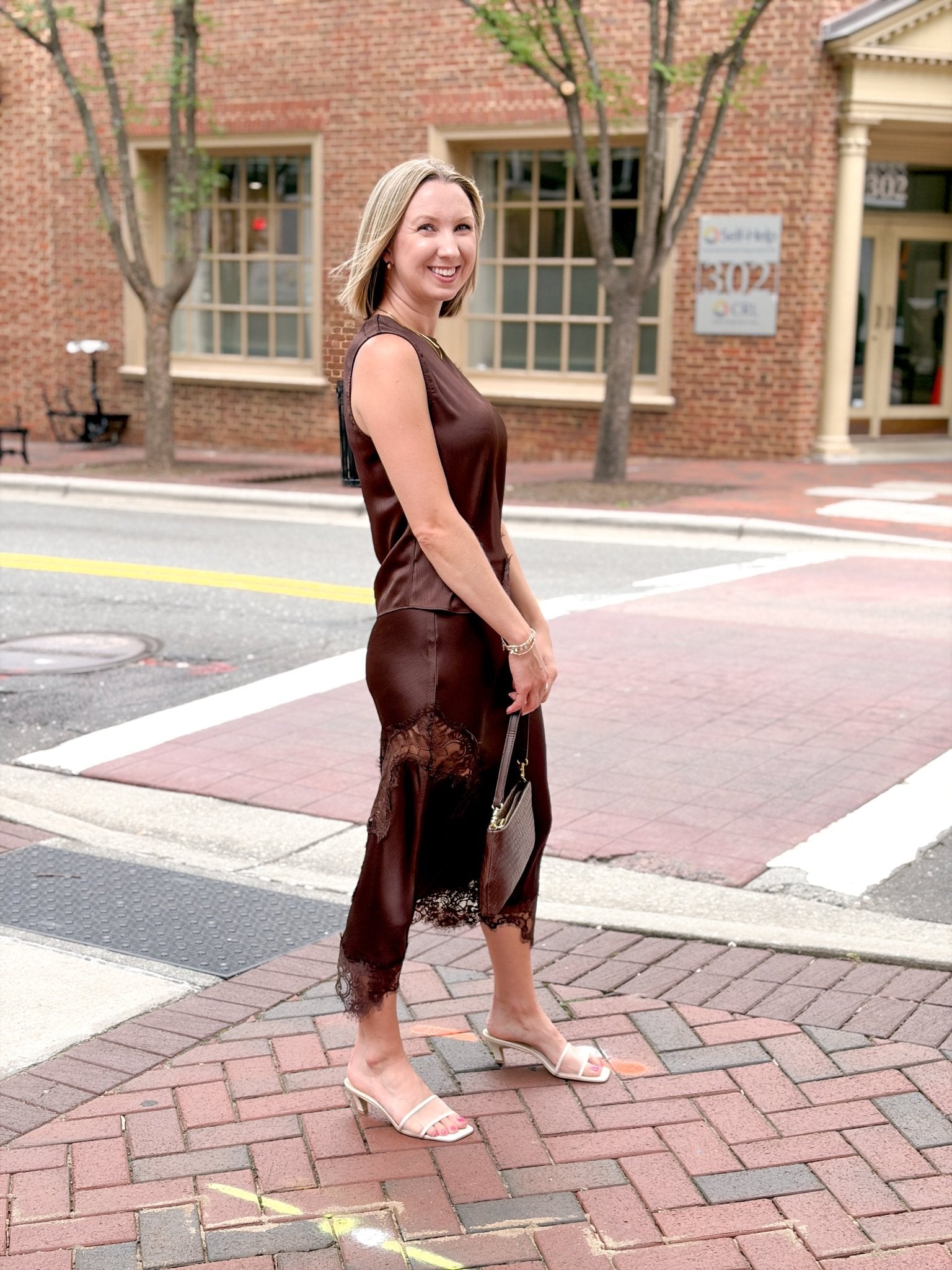 Rose & Lee Co Peyton Skirt, Brown Skirts