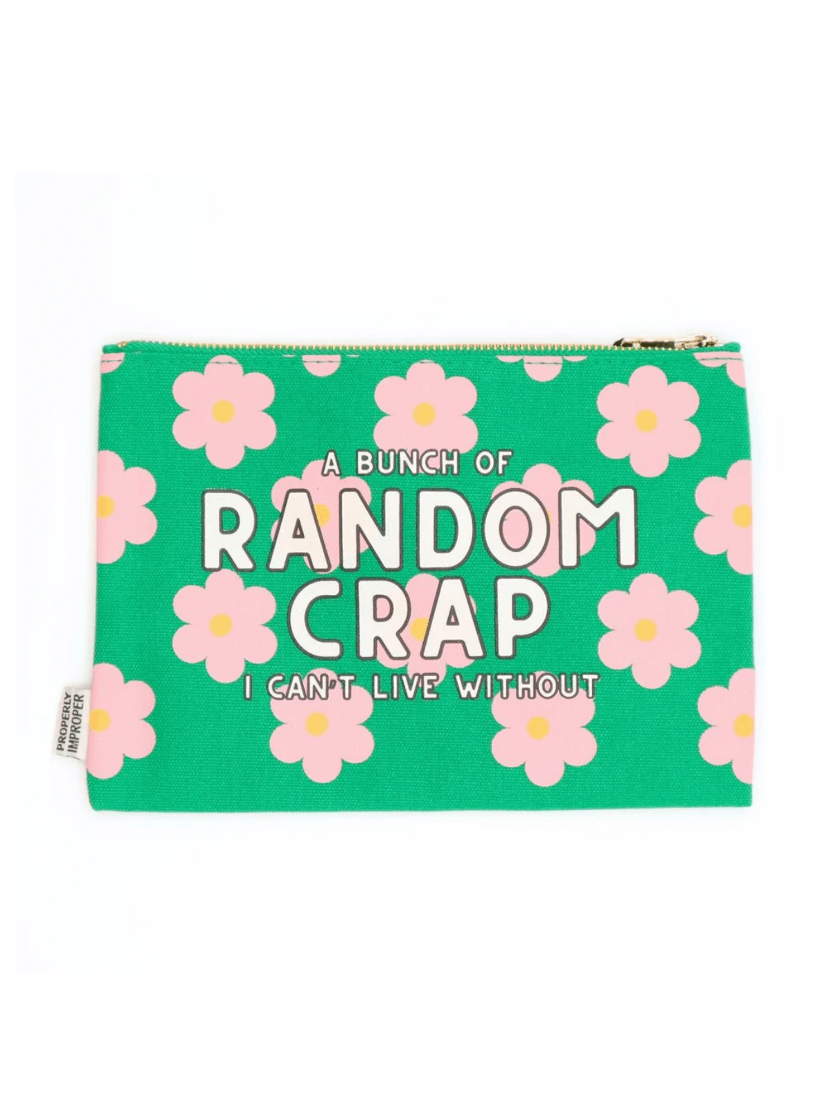 Rose & Lee Co Canvas Pouch, Random Crap I Can't Live Without Bags