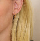 18k Gold Filled Crafted Chain C-Hoop Earrings
