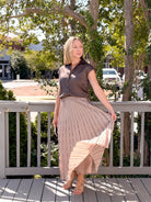 Rose & Lee Co Camelia Top, Bronze Olive Work Tops