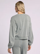 Green/Grey Long Sleeve Cropped Sweatshirt