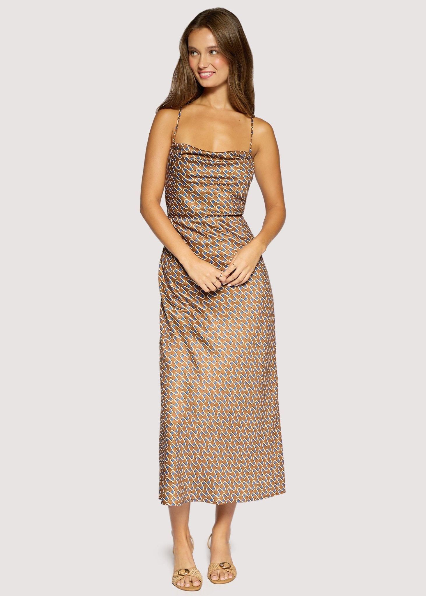 Rose & Lee Co Capri Dress, Brown/Multi Event Dress