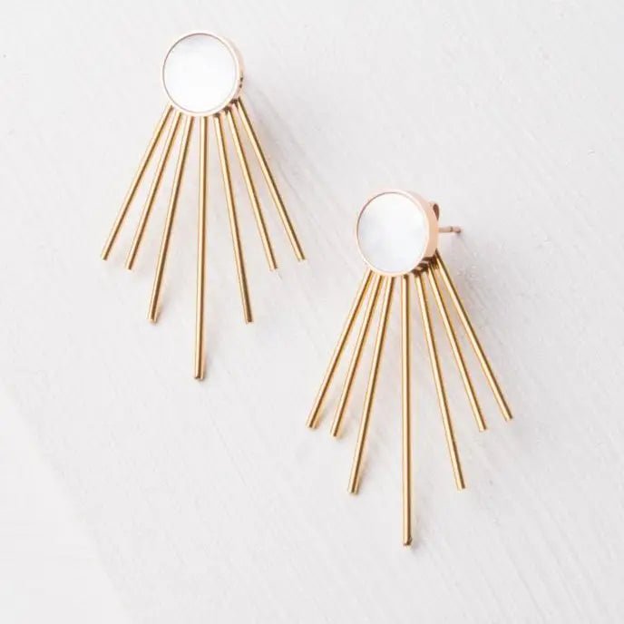 Rose & Lee Co Caroline Stud & Fringe Earrings Earrings