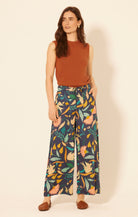 Printed Multi-Colored Wide Leg Pants