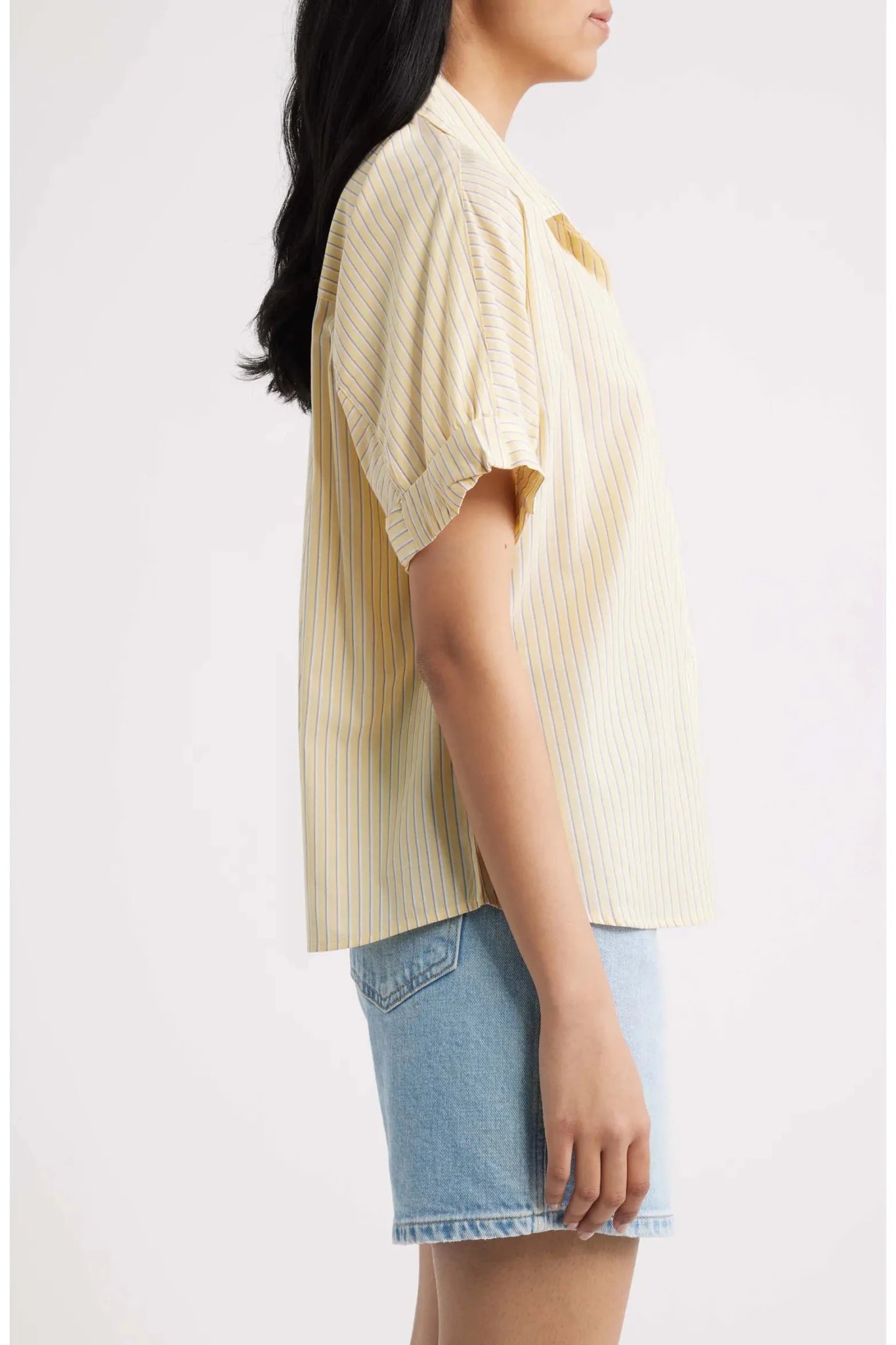 Rose & Lee Co Chase Top, Lemon Drop short sleeve