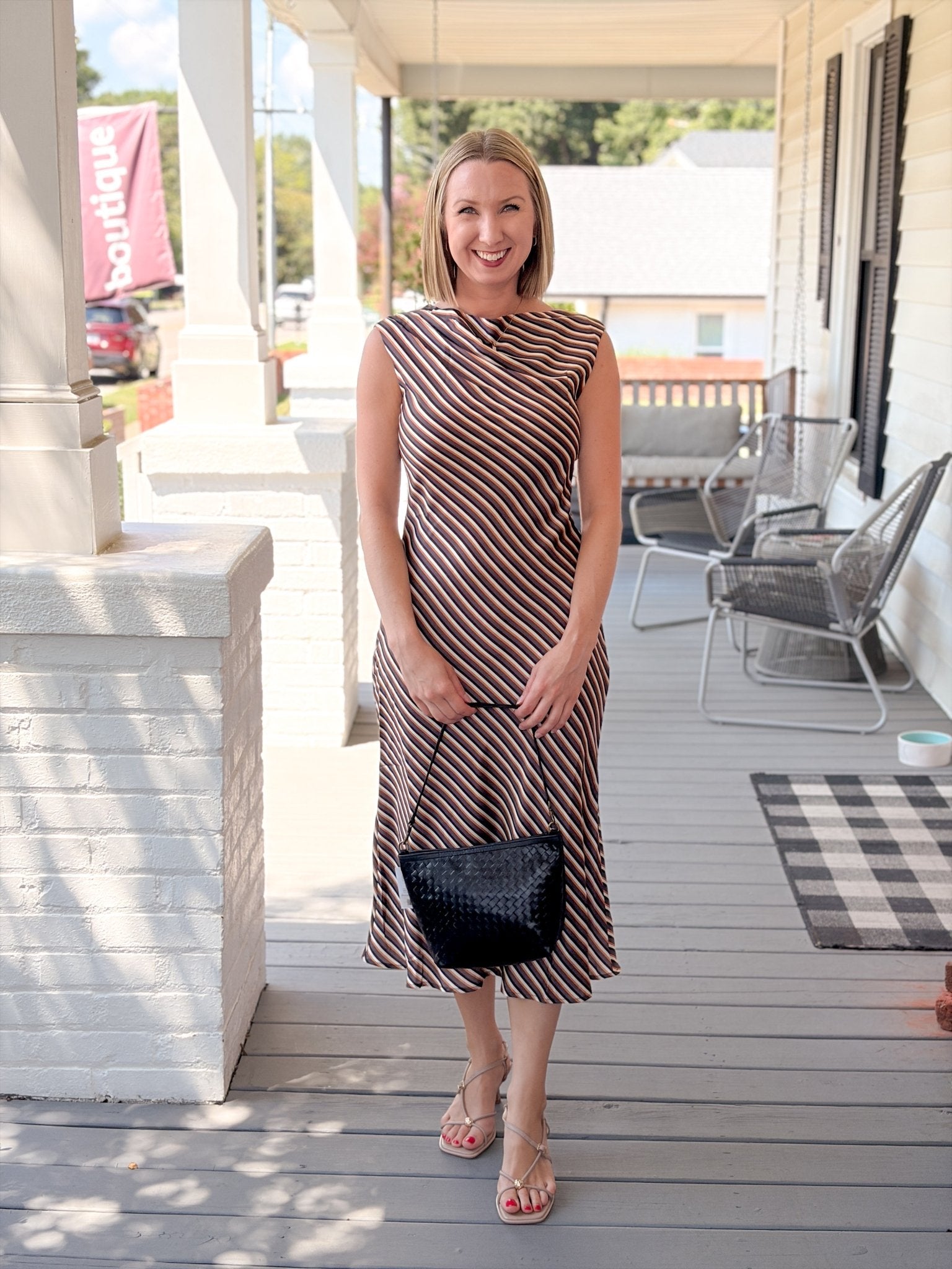 Rose & Lee Co Chelsea Dress, Brown Multi Work Dress