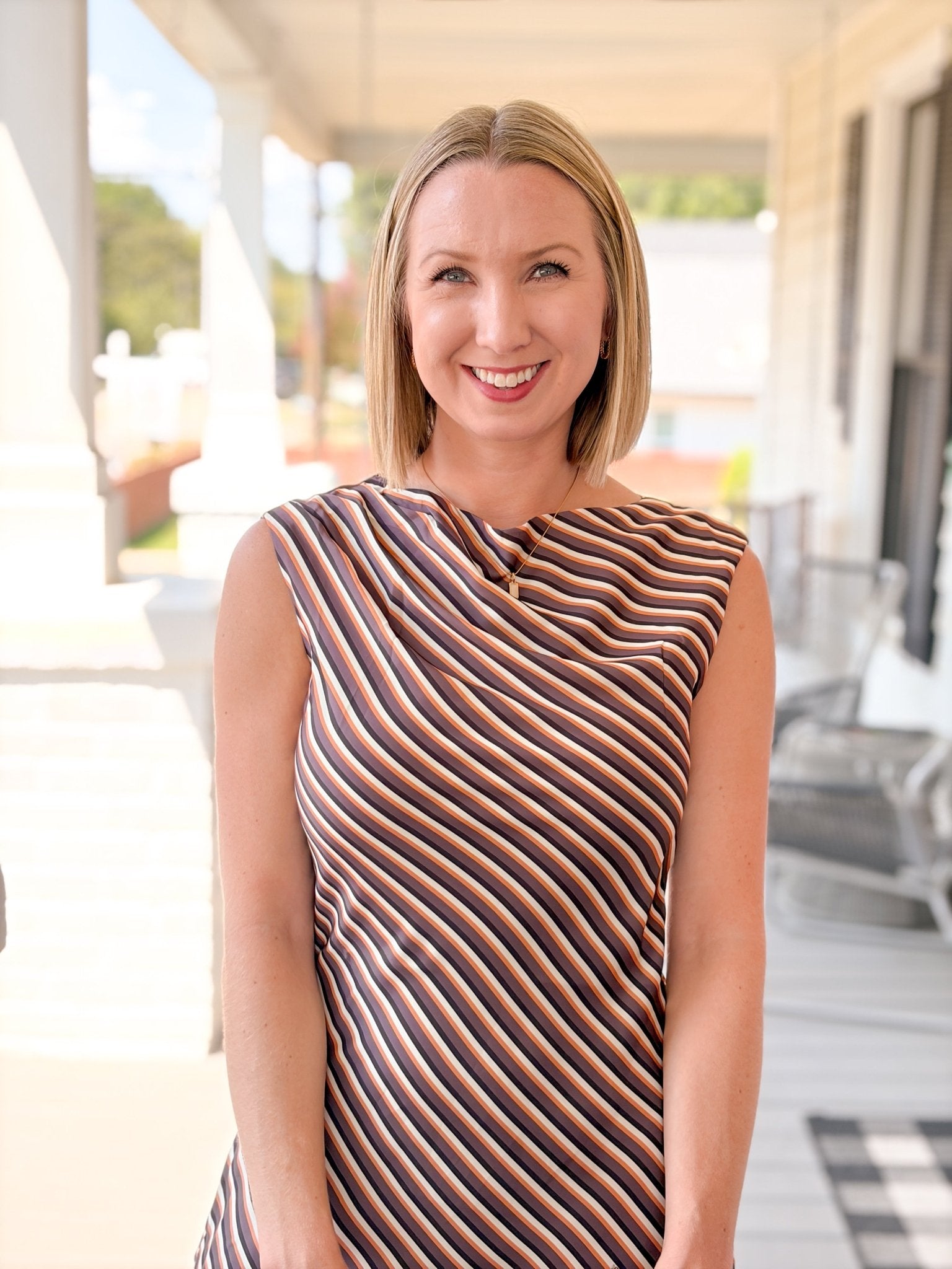 Rose & Lee Co Chelsea Dress, Brown Multi Work Dress